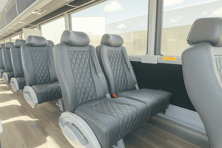 interior of Coach Bus El Cajon charter bus